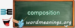 WordMeaning blackboard for composition